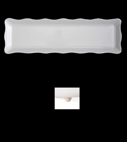 Bake & Brew Scallop Edge Tray 19"L x 5.25"W